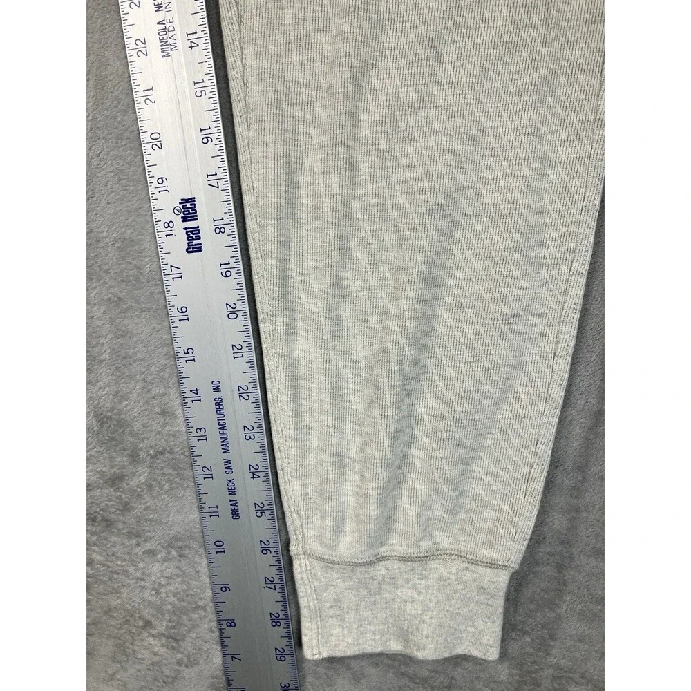 J.Crew Jacquard Rib Knit Jogger Pants Mens L Gray Cotton Lounge Athleisure